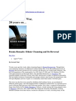The Bosnian War, 20 Years On : Bosnia Remade: Ethnic Cleansing and Its Reversal