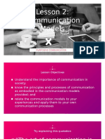 Lesson 2 Models of Communication