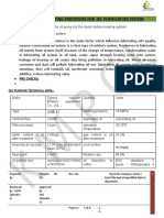 Sop For Oil Purification System