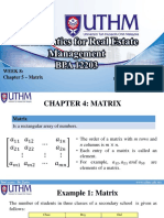 Week 8: Chapter 5 Matrix: DR Chan Shiau Wei Email: Phone No: 011-33798215