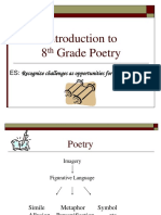 Introduction To 8 Grade Poetry: ES: Recognize Challenges As Opportunities For Creative Growth