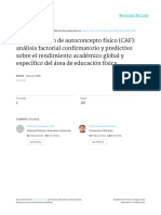 El Cuestionario de Autoconcepto Fisico CAF Analisi PDF