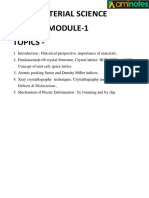 Material Science Module-1 Topics