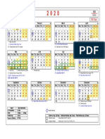 Andalan Global - Working Calendar 2020