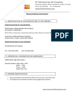 STD Blanket MSDS FOR TURBINE INSULATION