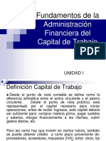 Unidad 1. Fundamentos AdmónCapital de Trabajo