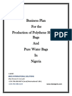 Business Plan For Polythene Shopping Bag PDF