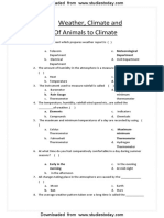 MCQs-Weather and Climate