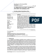 Adaptive Fuzzy Sliding Mode Based MPPT Controller For A Photovoltaic Water Pumping System