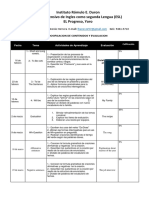 Dosificacion Curso de Ingles I Trimestre