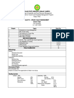 College of Hospitality and Rural Resource Management Department of Tourism and Hospitality Management Program Ibajay, Aklan