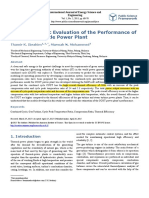 Thermodynamic Evaluation of The Performance of A Combined Cycle Power Plant