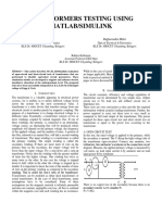 Transformer Testing Using Matlab