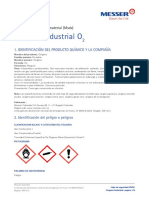 Hoja de Seguridad Msds Oxígeno Industrial