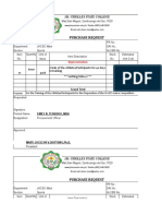 Purchase Request: 01 6000 Pack 80.00 Nothing Follows Meals of The Athletes/Participants For 40 Days in Training