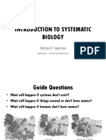 Lecture 1 Introduction To Systematic Biology