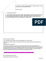 RESEARCH TITLE: Investigating The Association of Students Multiple Intelligence, Relationship Skills, and Self