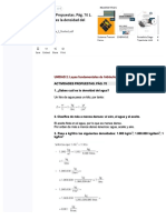 Actividades Propuestas Pag 70 1 Sabes Cual Es La Densidad Del Agua