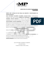 Solicitud Del MP Medidas de Seguridad y Denuncia A La Agraviada