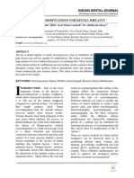 Surface Modifications For Dental Implants