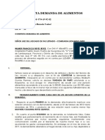 Contesta Demanda de Alimentos