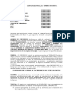 Minuta de Contrato A Término Indefinido