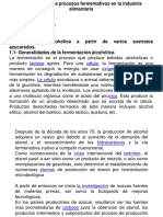 Aplicación de Los Procesos Fermentativos en La Industria Alimentaria