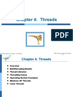 Chapter 4: Threads: Silberschatz, Galvin and Gagne ©2009 Operating System Concepts - 8 Edition