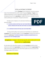 Syntax and Noam Chomsky