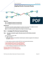 1.3.2.5 Packet Tracer - Investigating Directly Connected Routes Instructions