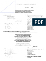 Evaluación Lengua Castellana Genero Lírico