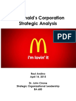 Mcdonald'S Corporation Strategic Analysis