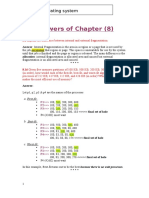 Answers of Chapter (8) : Course: Operating System