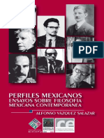 Perfiles Mexicanos. Ensayos Sobre Filosofía Mexicana Contemporánea - Alfonso Vázquez Salazar