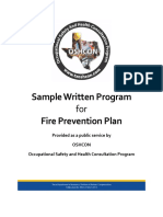 Sample Written Program Fire Prevention Plan