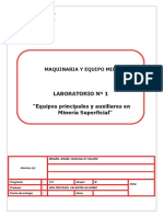  Equipos Principales y Auxiliares en Minería Superficial