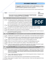 Document Checklist: Joint Venture / Sole-Proprietor / Unincorporated Body