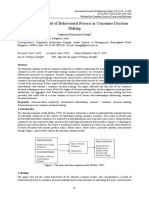 An Extended Model of Behavioural Process in Consumer Decision Making