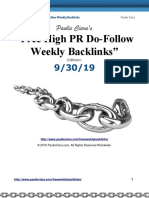 "Free High PR Do-Follow Weekly Backlinks": Paulie Ciara's