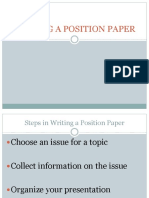 Writing A Position Paper