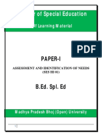 Assessment and Identification of Needs PDF