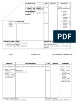 Lesson Plan Class XI