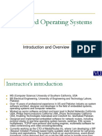 Advanced Operating Systems - CS703 Power Point Slides Lecture 1