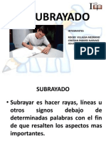 Diapositivas de Subrayado Tecnicas