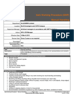 Safe Working Procedure (SWP) Manual Handling