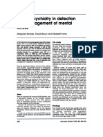 Liaison Psychiatry in Detection and Management of Mental Illness