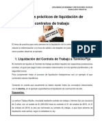 Ejemplos Pràcticos Sobre Liquidaciòn de Contratos de Trabajo - Semana Uno