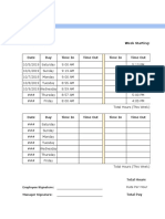 Bi-Weekly Timesheet