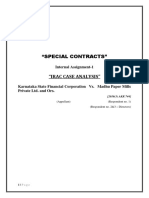 "Special Contracts": Internal Assignment-1