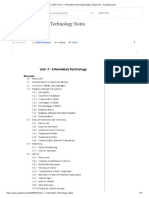 (PDF) Unit - 1 - Information Technology Notes